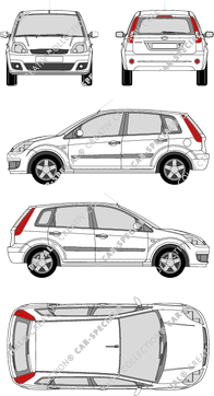 Ford Fiesta, Kombilimousine, 5 Doors (2005)