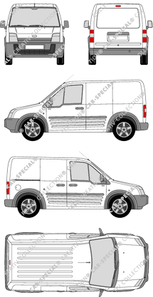 Ford Transit Connect, Kastenwagen, Radstand kurz, Rear Flap, 1 Sliding Door (2006)