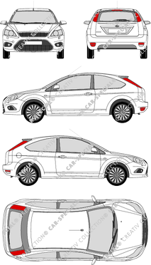 Ford Focus, Kombilimousine, 3 Doors (2008)