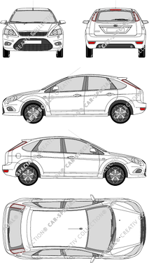 Ford Focus ST, ST, Kombilimousine, 5 Doors (2008)