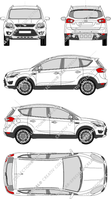 Ford Kuga station wagon, 2008–2013 (Ford_207)