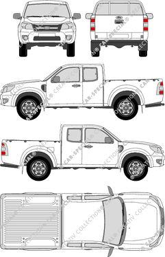 Ford Ranger XL, Pick-up, Fahrerhaus Extra, 2 Doors (2009)