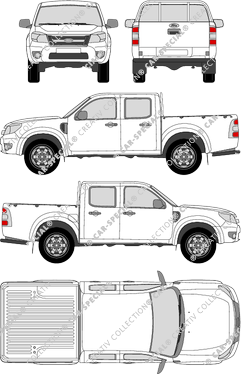 Ford Ranger XL, Pick-up, Doppelkabine, 4 Doors (2009)