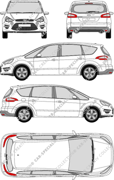 Ford S-Max, station wagon, 5 Doors (2010)