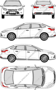 Ford Focus berlina, 2011–2014 (Ford_267)