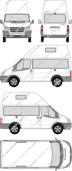 Ford Transit Nugget, Camper, verhoogd dak (2006)