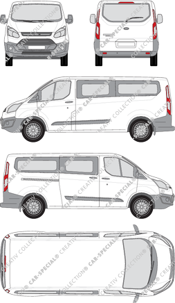 Ford Transit Custom minibus, 2012–2018 (Ford_300)