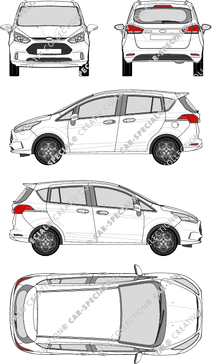 Ford B-Max Station wagon, 2012–2017 (Ford_302)