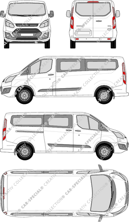 Ford Tourneo Custom microbús, 2012–2018 (Ford_307)