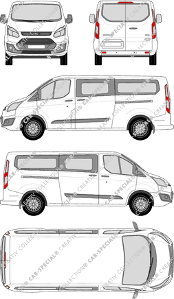 Ford Tourneo Custom microbús, 2012–2018 (Ford_308)