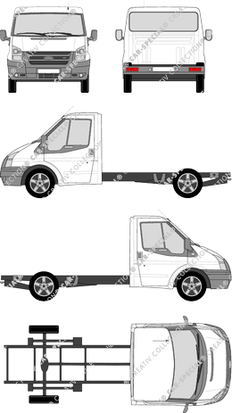 Ford Transit, Telaio per sovrastrutture, empattement  moyen, Einzelkabine (2006)