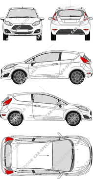 Ford Fiesta Van Kombilimousine, 2013–2017 (Ford_331)