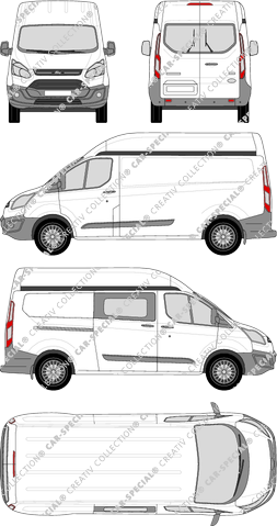 Ford Transit Custom van/transporter, 2012–2018 (Ford_339)