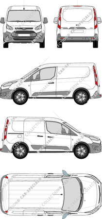 Ford Transit Connect, Kastenwagen, L1, Rear Flap, 1 Sliding Door (2013)