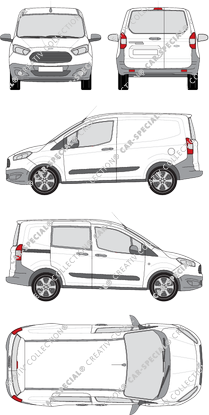 Ford Transit Courier van/transporter, 2014–2018 (Ford_405)