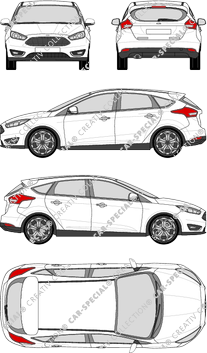 Ford Focus Hayon, 2014–2018 (Ford_432)
