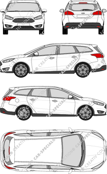 Ford Focus Turnier station wagon, 2014–2018 (Ford_434)