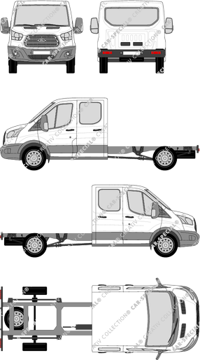 Ford Transit, Châssis pour superstructures, L3, double cabine (2014)