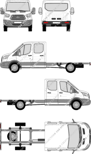 Ford Transit, Chassis for superstructures, L4, double cab (2014)