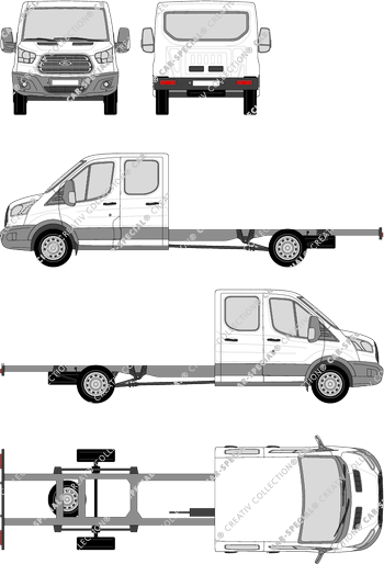 Ford Transit, Telaio per sovrastrutture, L5, Doppelkabine (2014)