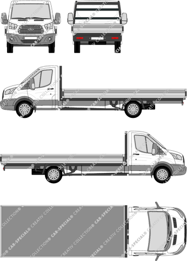 Ford Transit, catre, L5, cabina individual (2014)