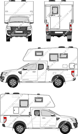 Ford Ranger XL Hardtop Nord Star Camp Compact, XL, Hardtop Nord Star Camp Compact, Pick-up, single cab, 2 Doors (2012)