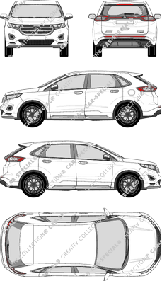 Ford Edge station wagon, 2015–2019 (Ford_458)