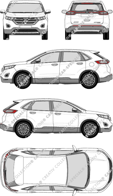 Ford Edge Station wagon, 2015–2019 (Ford_459)