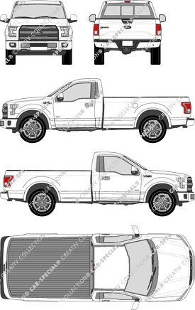 Ford F-150 8' Box, Regular Cab, 8' Box, Pick-up, Regular Cab (2015)