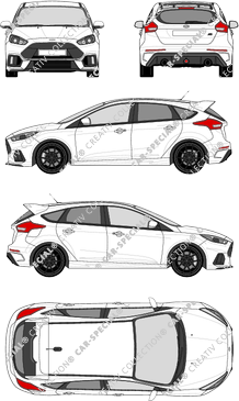 Ford Focus RS, Hatchback, 5 Doors (2016)