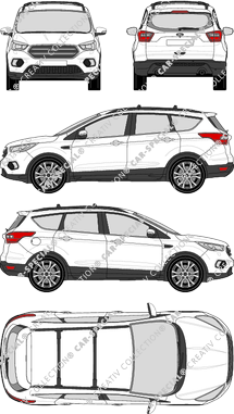 Ford Kuga, Station wagon, 5 Doors (2017)