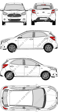 Ford Ka+ Kombilimousine, 2016–2018 (Ford_472)