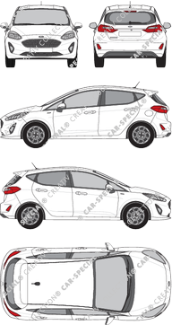 Ford Fiesta Hatchback, 2017–2022 (Ford_473)