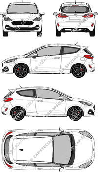 Ford Fiesta Hayon, 2017–2022 (Ford_479)