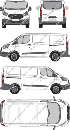 Ford Transit Custom fourgon, 2018–2023 (Ford_494)