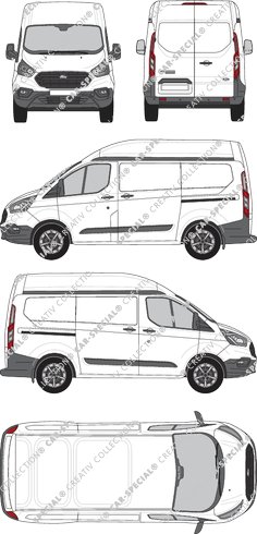 Ford Transit Custom fourgon, 2018–2023 (Ford_510)