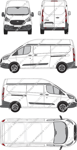 Ford Transit Custom fourgon, 2018–2023 (Ford_516)