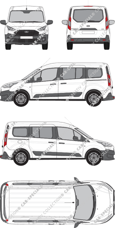Ford Transit Connect, van/transporter, L2, Rear Flap, 2 Sliding Doors (2018)