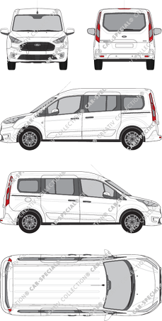 Ford Grand Tourneo Connect, furgón, Rear Flap, 2 Sliding Doors (2018)