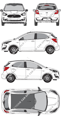 Ford Ka+ Hatchback, current (since 2018) (Ford_586)