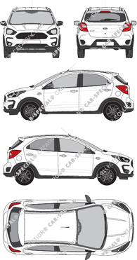 Ford Ka+ Hatchback, current (since 2018) (Ford_587)