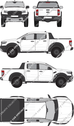 Ford Ranger Raptor, Pick-up, double cabine, 4 Doors (2019)