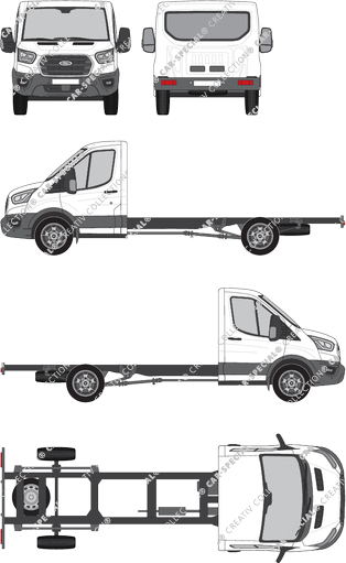 Ford Transit, Fahrgestell für Aufbauten, L4, Einzelkabine (2019)