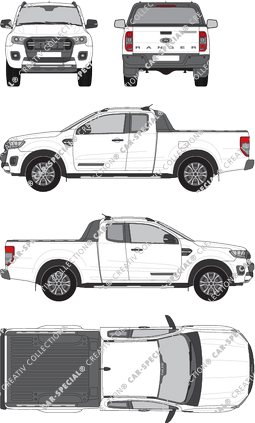 Ford Ranger Wildtrak, Wildtrak, Pick-up, cabina singola, estesa, 2 Doors (2019)