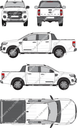 Ford Ranger Wildtrak, Wildtrak, Pick-up, double cabine, 4 Doors (2019)