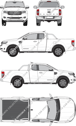 Ford Ranger Limited, Limited, Pick-up, single cab, extended, 2 Doors (2019)