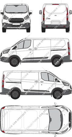 Ford Transit Custom Trail, Trail, furgón, L1H1, Rear Flap, 2 Sliding Doors (2020)