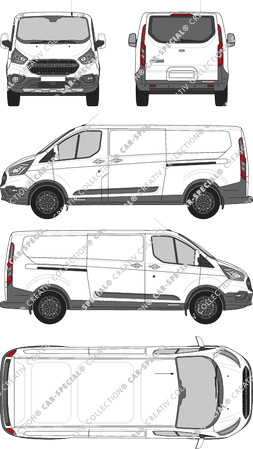 Ford Transit Custom Trail, Trail, van/transporter, L2H1, rear window, Rear Flap, 2 Sliding Doors (2020)