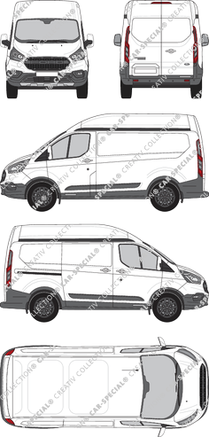 Ford Transit Custom Trail, Trail, Kastenwagen, L1H2, Rear Wing Doors, 1 Sliding Door (2020)