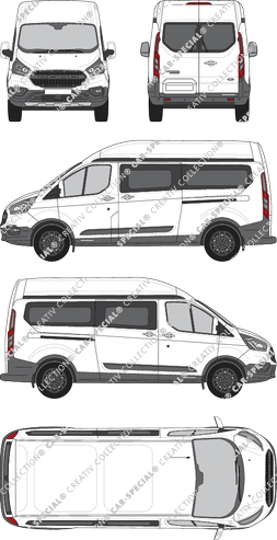 Ford Transit Custom Trail, Trail, microbús, L2H2, Rear Wing Doors, 2 Sliding Doors (2020)